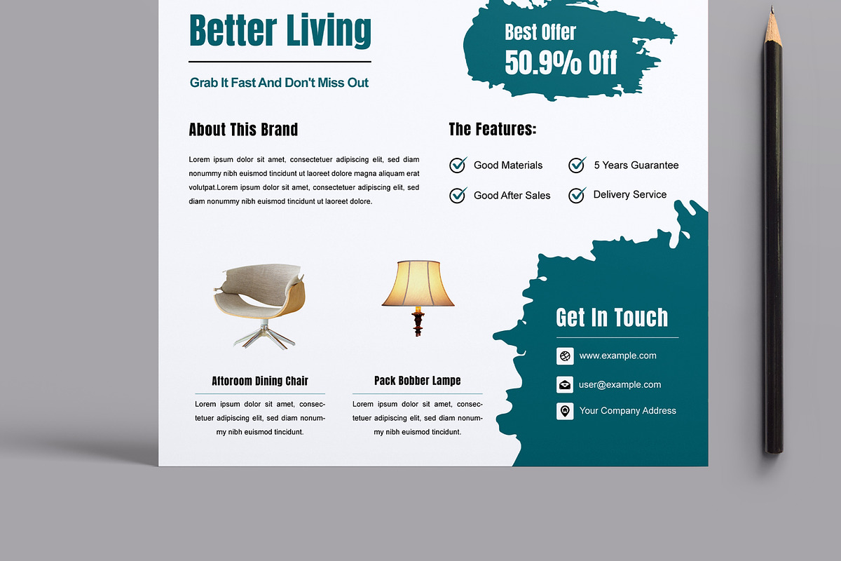 Furniture Flyer Template, a Flyer Template by MightyDesign (Photo 5 of 8)