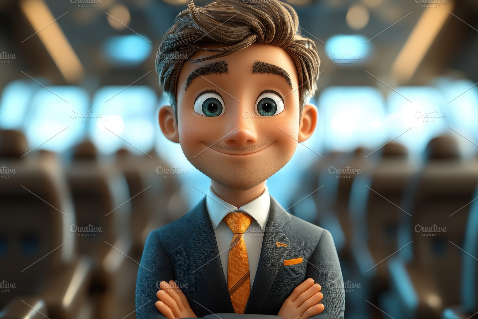 Young boy in a suit smiling happily, a Photo by Tanuart