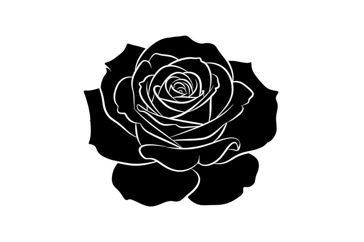 50 Black Rose Silhouette Vector Bund, an Illustration by Gaye Art (Photo 51 of 51)
