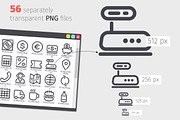 Shopping Line Icons Set, an Outline Icon by Voysla's Shop (Thumbnail 3 of 4)