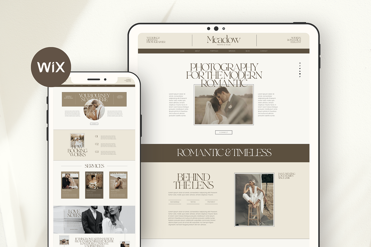 Wix Website Template Photography, a Wix Template by Branding Babe Co. (Photo 7 of 10)