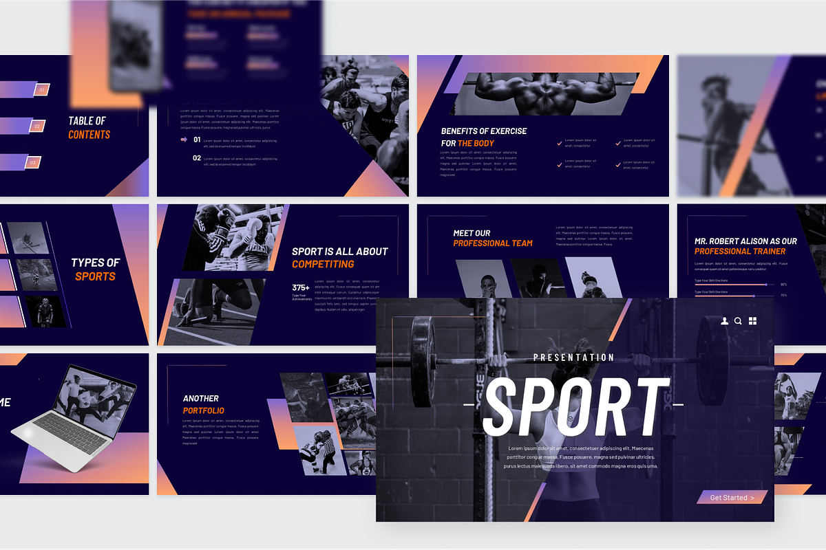 Sport Presentation, a Presentation Template by SquidPixey (Photo 3 of 6)