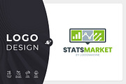 Stats Market Logo Template, a Branding & Logo Template by LOGOMAGINE (Thumbnail 1 of 13)