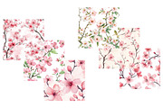 Cherry Garden Seamless Patterns, a Background Graphic by Design Market (Thumbnail 3 of 4)