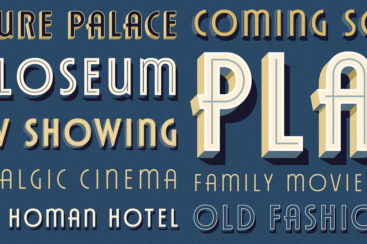 Adelios Layered Font preview 4
