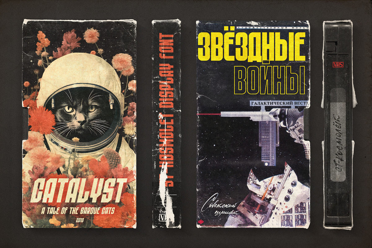 ST-KOSMOLET retro sci-fi font, a Blackletter Font by Shimanov Types (Photo 7 of 8)