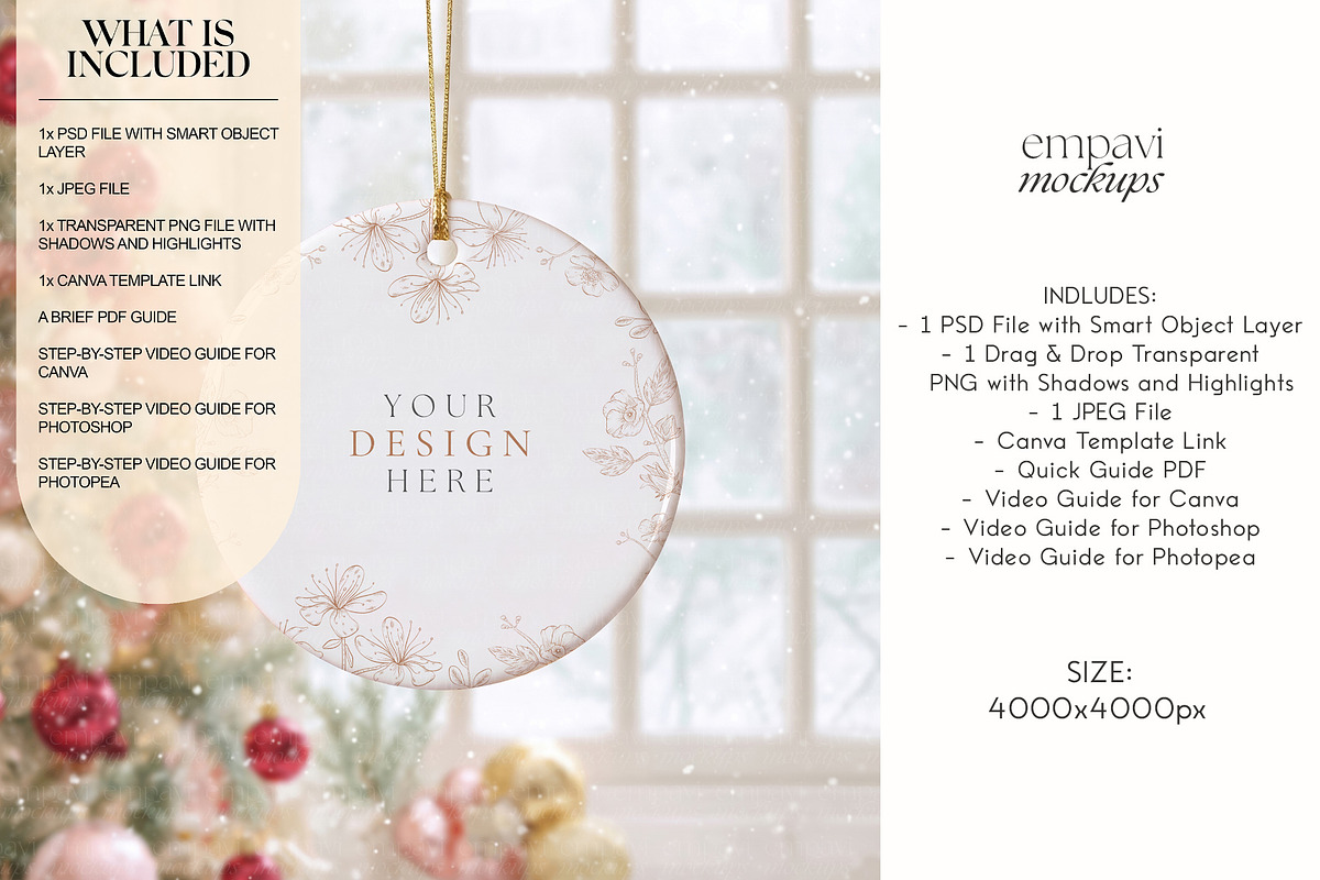 Ornament Mockup, a Household Mockup by EmpaviMockups (Photo 2 of 6)