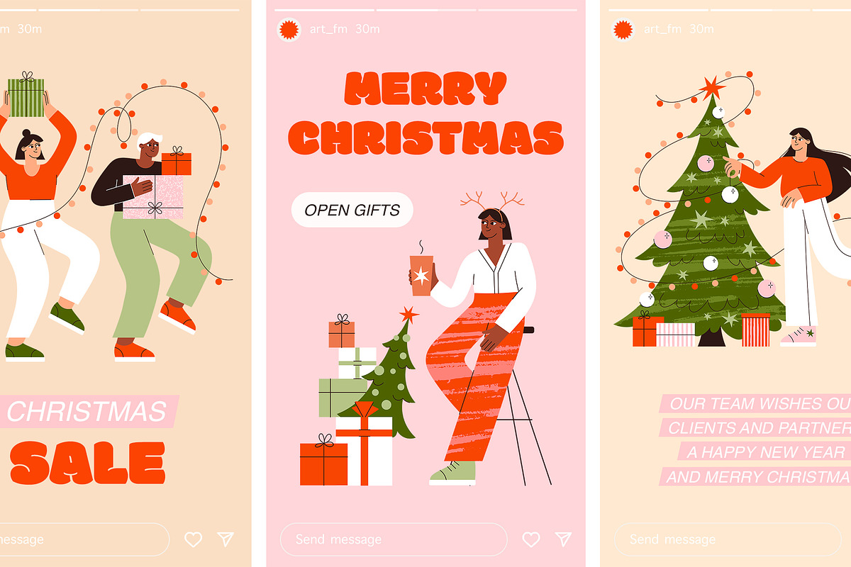 Christmas Party People Illustrations, an Object Graphic by ArtFM (Photo 4 of 13)
