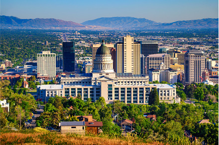 Salt Lake City skyline with Utah, an Architecture Photo by Nick Fox