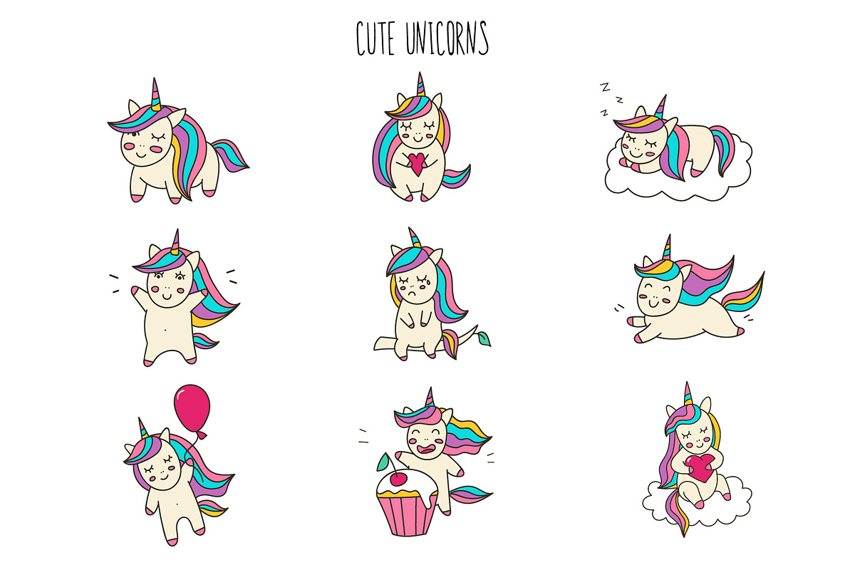 Cute Unicorns, an Illustration by BerryCaty (Photo 3 of 15)