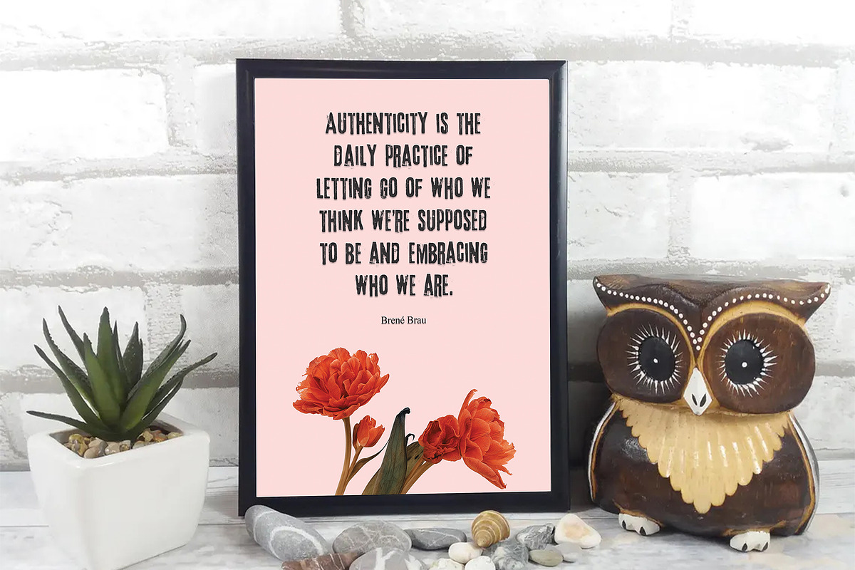 Authenticity Quote Wall Art Print, a Decorative Illustration by DesignDevisers (Photo 2 of 6)