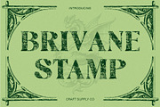 Brivane Stamp, a Serif Font by Craft Supply Co. (Thumbnail 1 of 8)