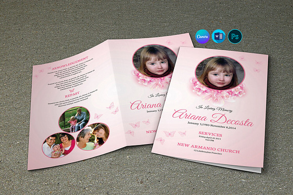 Child Funeral Program Template-V238 preview 5