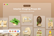 Furniture and Decor 3D Icon Set, a Decorative Illustration by twinstd (Thumbnail 1 of 6)