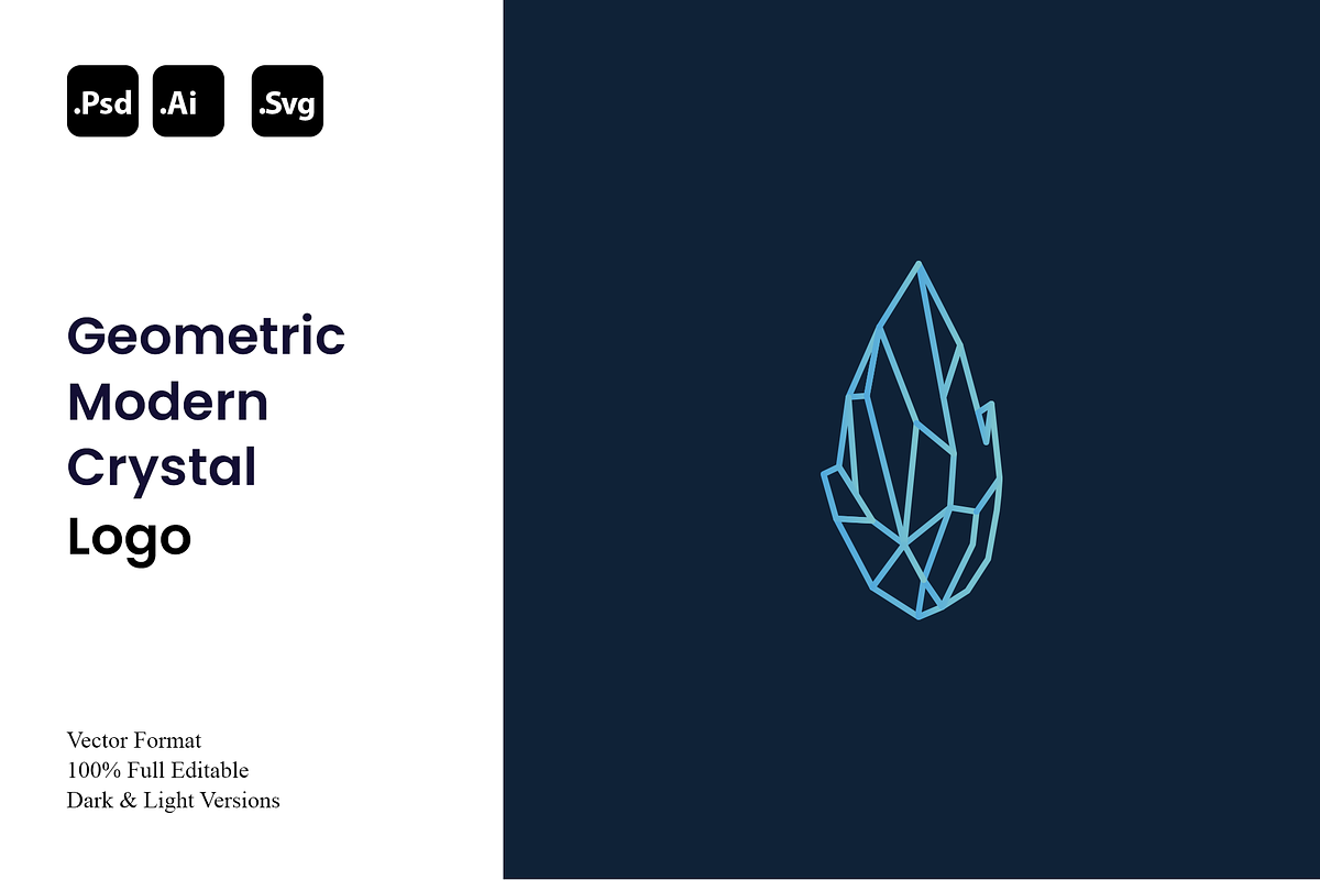 Geometric Modern Crystal Logo, a Branding & Logo Template by Luxury Logos (Photo 1 of 4)