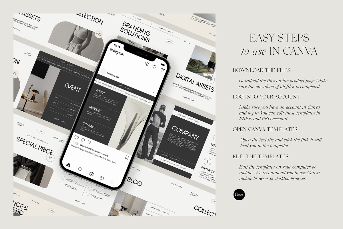 Amour Social Media Pack Canva PS, a Social Media Template by Feel This (Photo 6 of 22)