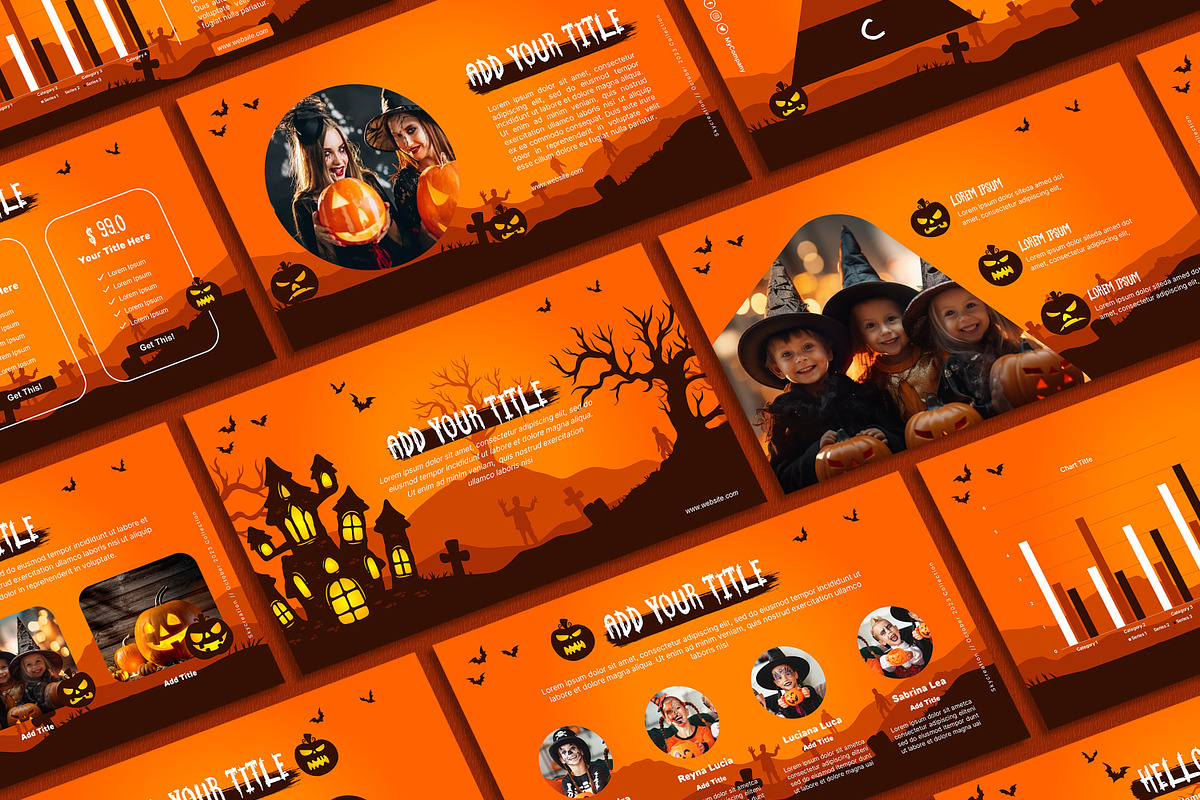 Halloween PowerPoint Template, a Presentation Template by SKY CREATION (Photo 1 of 6)