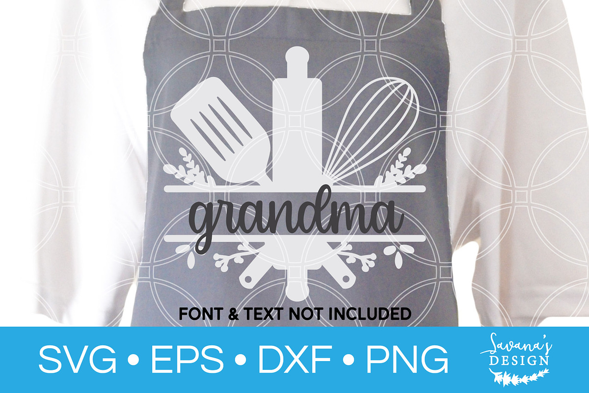 Kitchen Utensil Split Monogram SVG, an Illustration by SavanasDesign (Photo 2 of 2)