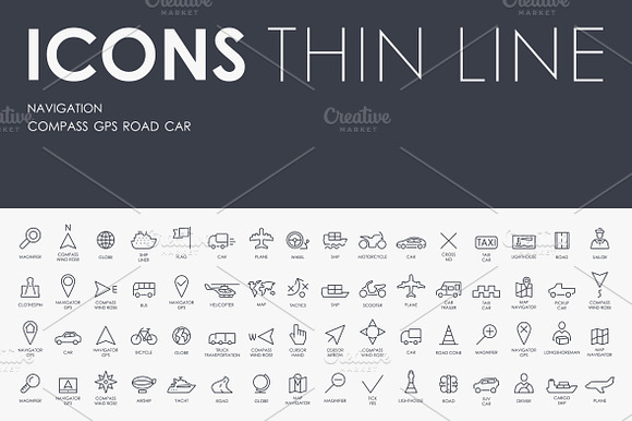 Navigation Thinline Icons