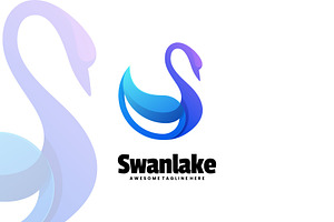 Swan Lake Gradient Colorful Style., a Branding & Logo Template by ModalTampang