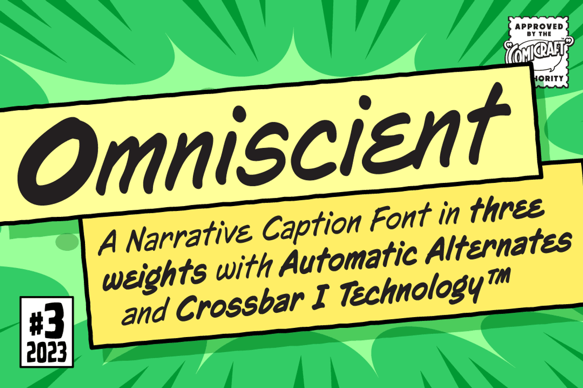 Omniscient - comic book narrator, a Handwritten Font by Comicraft Fonts (Photo 1 of 5)