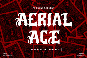 AerialAce- Blackletter Typeface Font, a Blackletter Font by AQR Studio (Thumbnail 1 of 9)