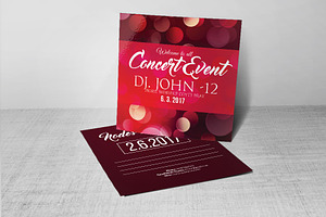 Concert Event Invitaion Post Card