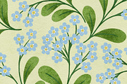Forget-Me-Not Flourishes Pattern, a Pattern Graphic by Rebecca Flaherty (Thumbnail 3 of 3)