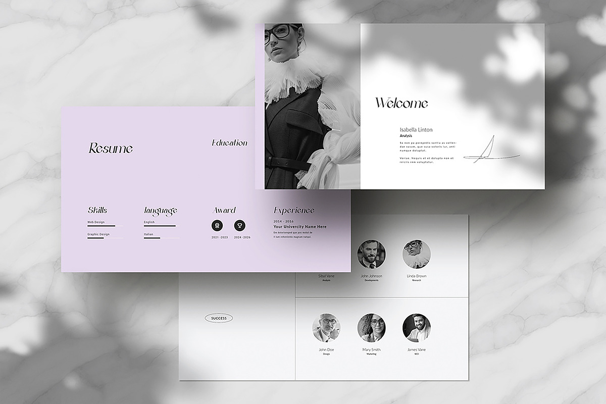 Portfolio Template, a Presentation Template by White Graphic (Photo 3 of 7)