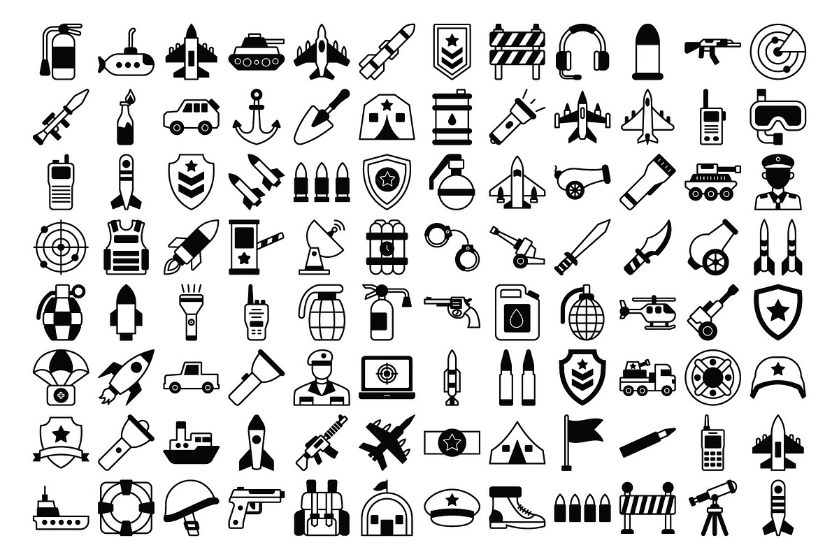 Military Symbols Vector Icons Pack, an Icon by Vector Portal (Photo 3 of 6)
