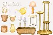 Houseplants Watercolor Collection, a Decorative Illustration by Aurella Art (Thumbnail 4 of 15)