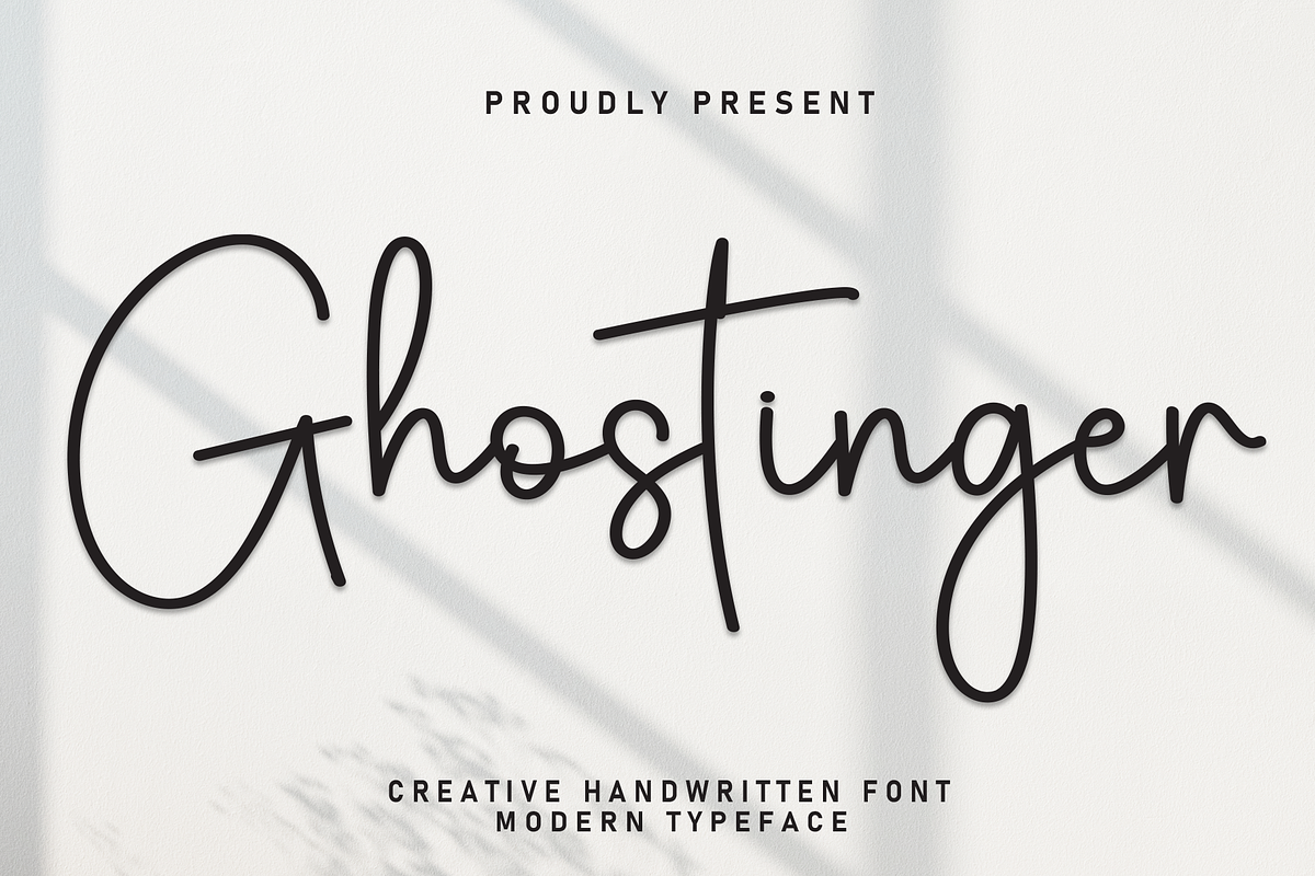 Ghostinger | Script Font, a Handwritten Font by Scratchones (Photo 1 of 8)
