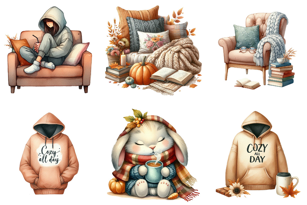 Fall Lazy Day Sublimation, an Illustration by DreamArtGraphic (Photo 3 of 4)