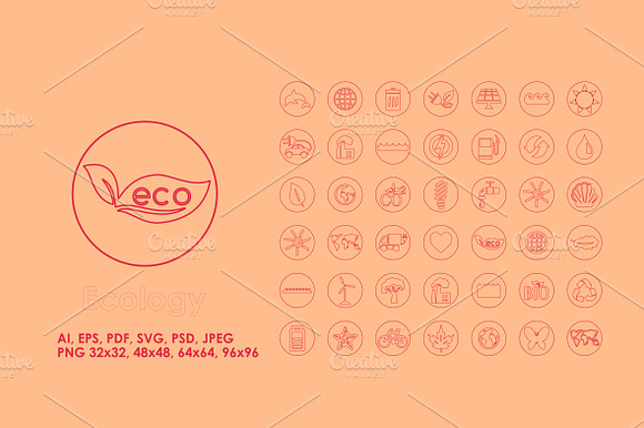 42 Ecology Simple Icons