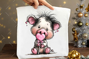 Quirky Valentine Animals Clipart, an Illustration by OK Design (Thumbnail 5 of 6)