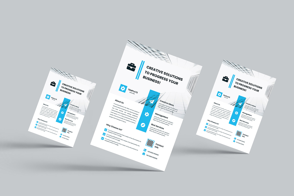 Minimal Clean Business Flyer Design, a Flyer Template by mijli (Photo 7 of 12)