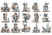 Whimsical Old Sailor PNG Clipart, a Person Illustration by Nicolle's Colorful Art (Thumbnail 2 of 4)
