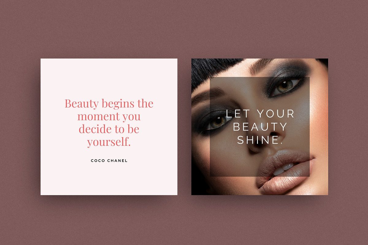 Makeup Beauty Quote Templates Canva, a Social Media Template by DeeBeeDesign (Photo 6 of 9)