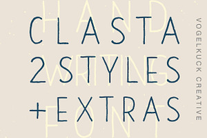 CLASTA Font & Extras