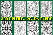 250 Mandala Coloring Pages, a Decorative Illustration by Design Station (Thumbnail 2 of 7)