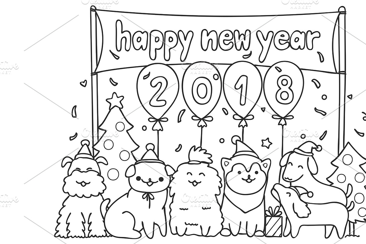 Merry Christmas and happy new year, an Animal Illustration by Somjai King (Photo 1 of 10)