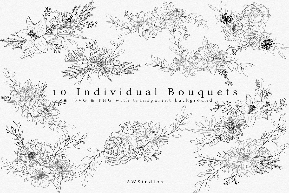 English Flower Garden, a Decorative Illustration by AW Studios (Photo 3 of 6)