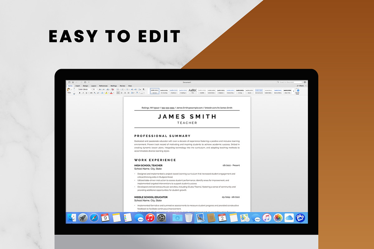 Teacher Resume Template, a Resume Template by ResumeInventor (Photo 5 of 9)