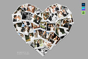 Love Heart Photo Collage Template, a Social Media Template by DesignerCandies (Thumbnail 1 of 5)