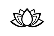 Lotus Flower Vector Icon Bundle, an Illustration by yasushie (Thumbnail 49 of 51)