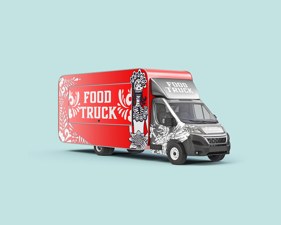Food Truck Caravan Mockup, a Product Mockup by OneVectorStock (Photo 4 of 16)