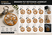 Dragon fly Keychain Lasercut, an Object Graphic by OTVEY DESIGN (Thumbnail 1 of 13)