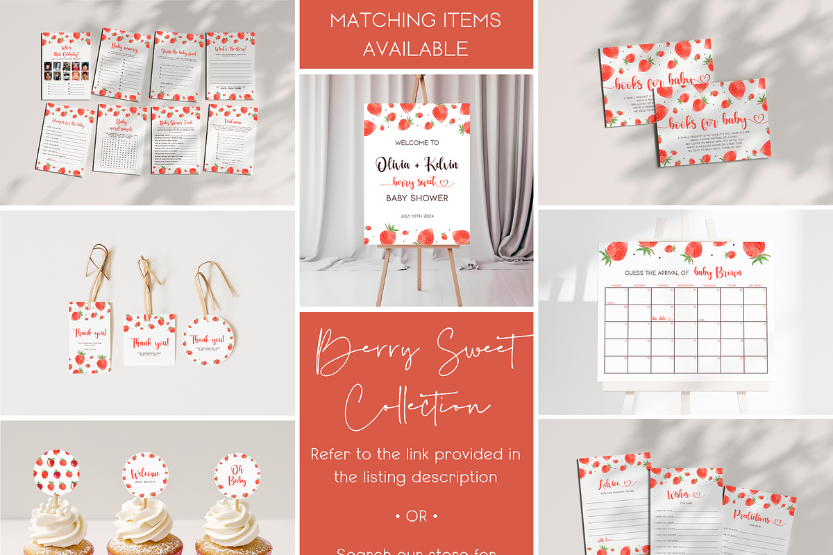 Strawberry Baby Shower Thank You Tag, an Invitation Template by Digital_Mind (Photo 5 of 6)