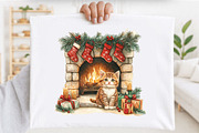 Funny Black Cat Christmas Clipart, an Animal Illustration by SVGArt (Thumbnail 5 of 5)