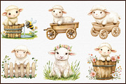 Lamb Farm Clipart, an Illustration by Sublimation Artist (Thumbnail 3 of 6)